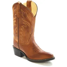 Jama Youth Western Cowboy Boots Tan Canyon Corona Leather