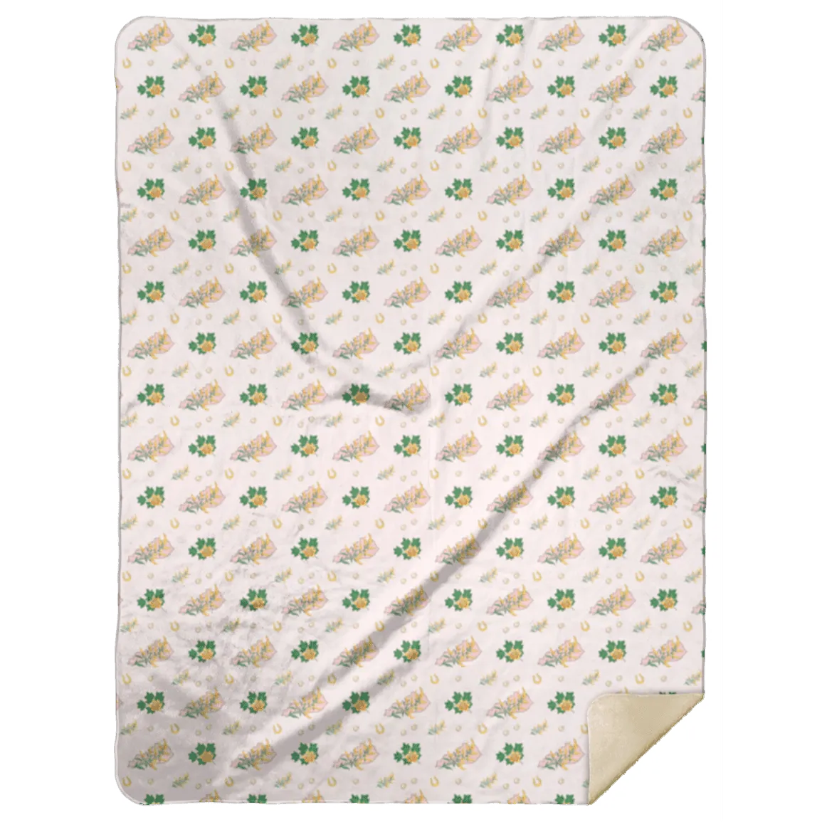 Kentucky Floral Plush Throw Blanket 60x80