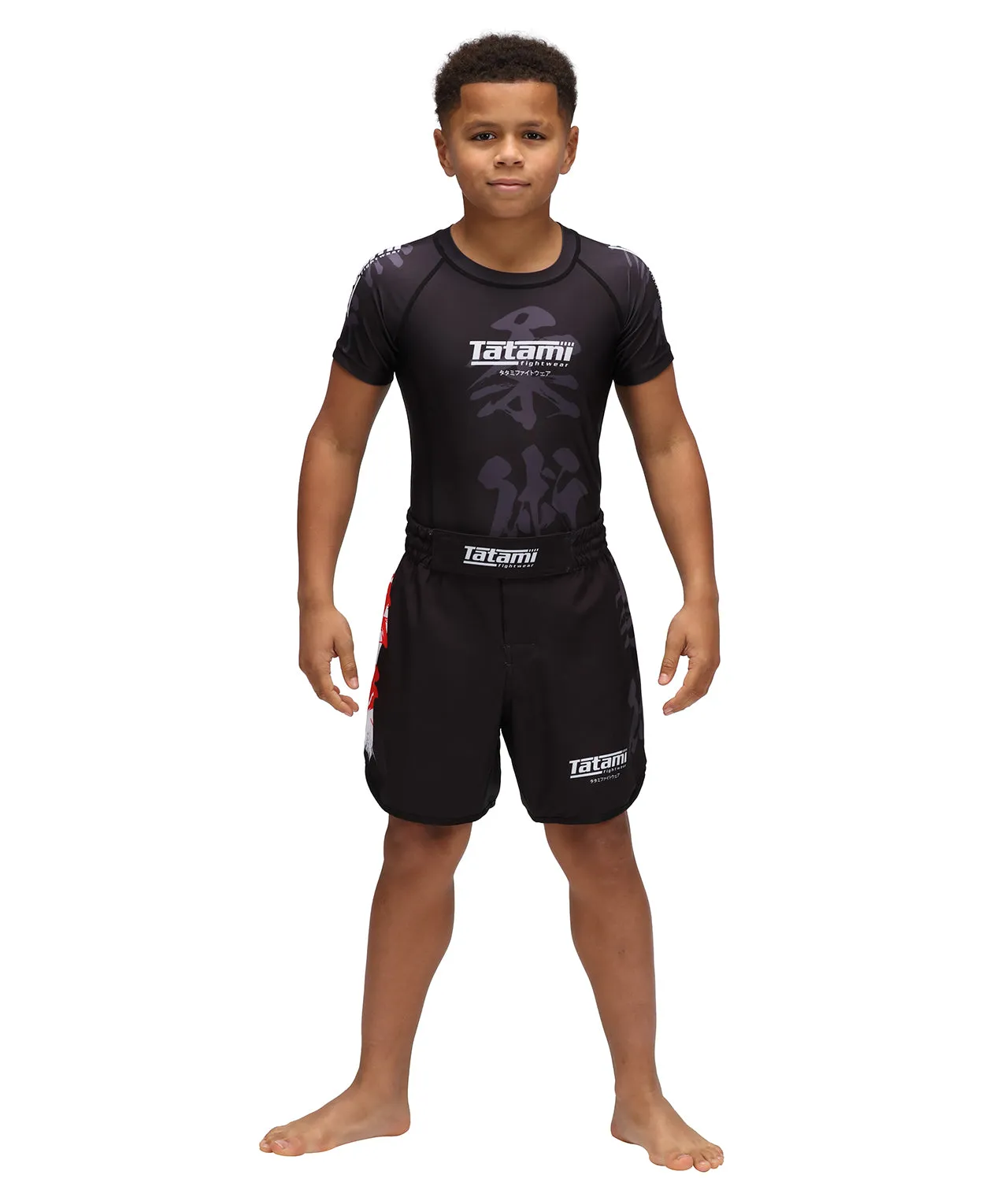 Kids Kaizen Grappling Shorts - Black