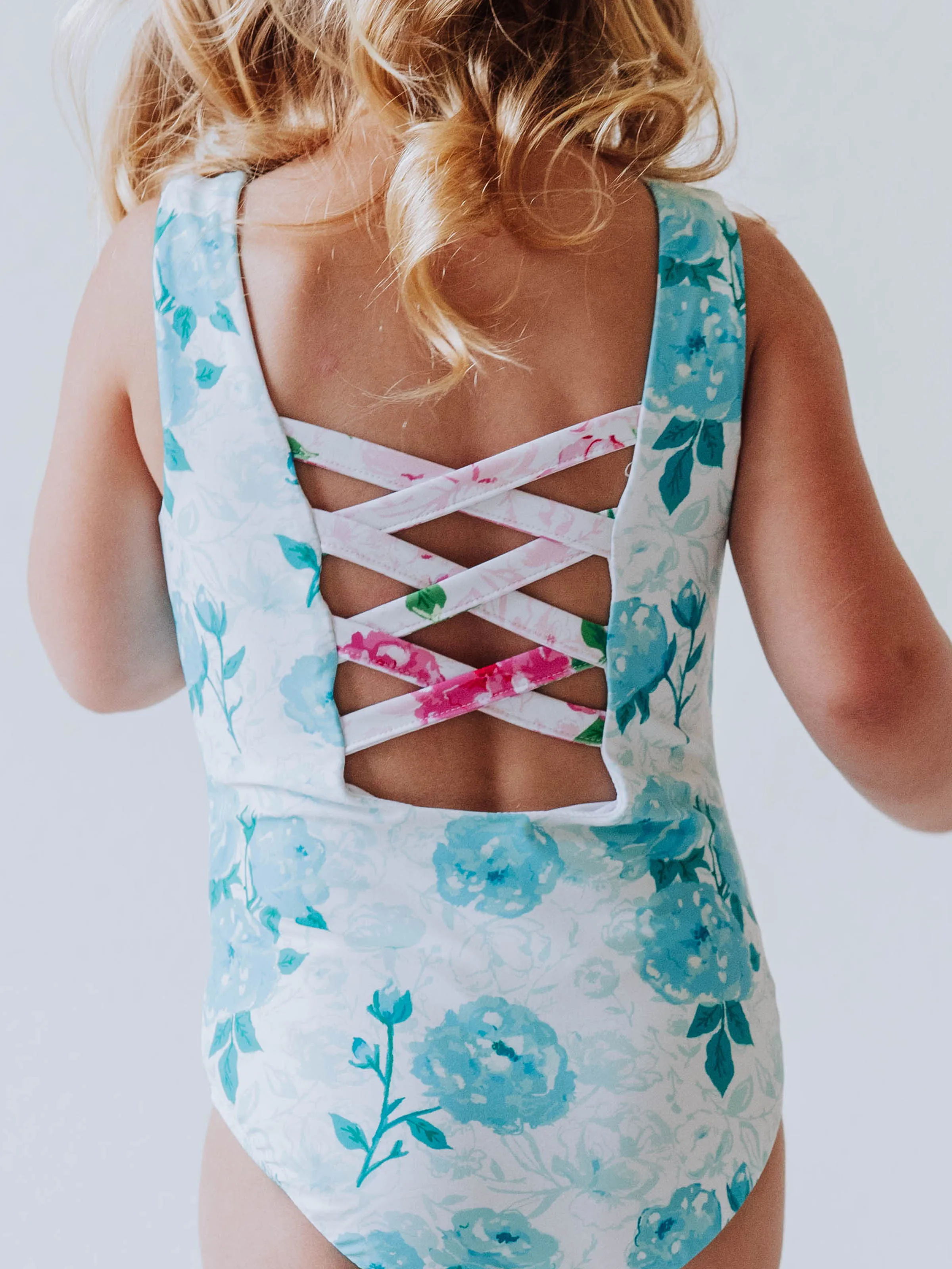 Lattice Back Leotard - Velvet Roses