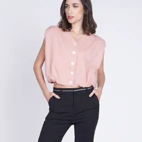 Luna Cropped Button-up Shirt