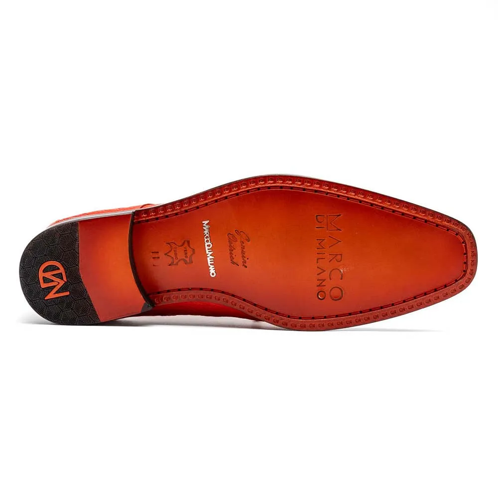 Marco Di Milano Andretti Dress Orange Ostrich Leg Shoes