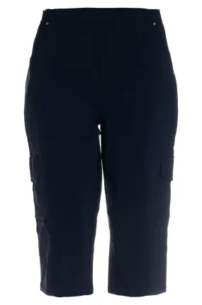 Micro Stretch Below Knee Pants | NAVY | 2142AR