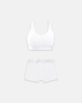 Pack W Basics Underwear Top & Boxers White