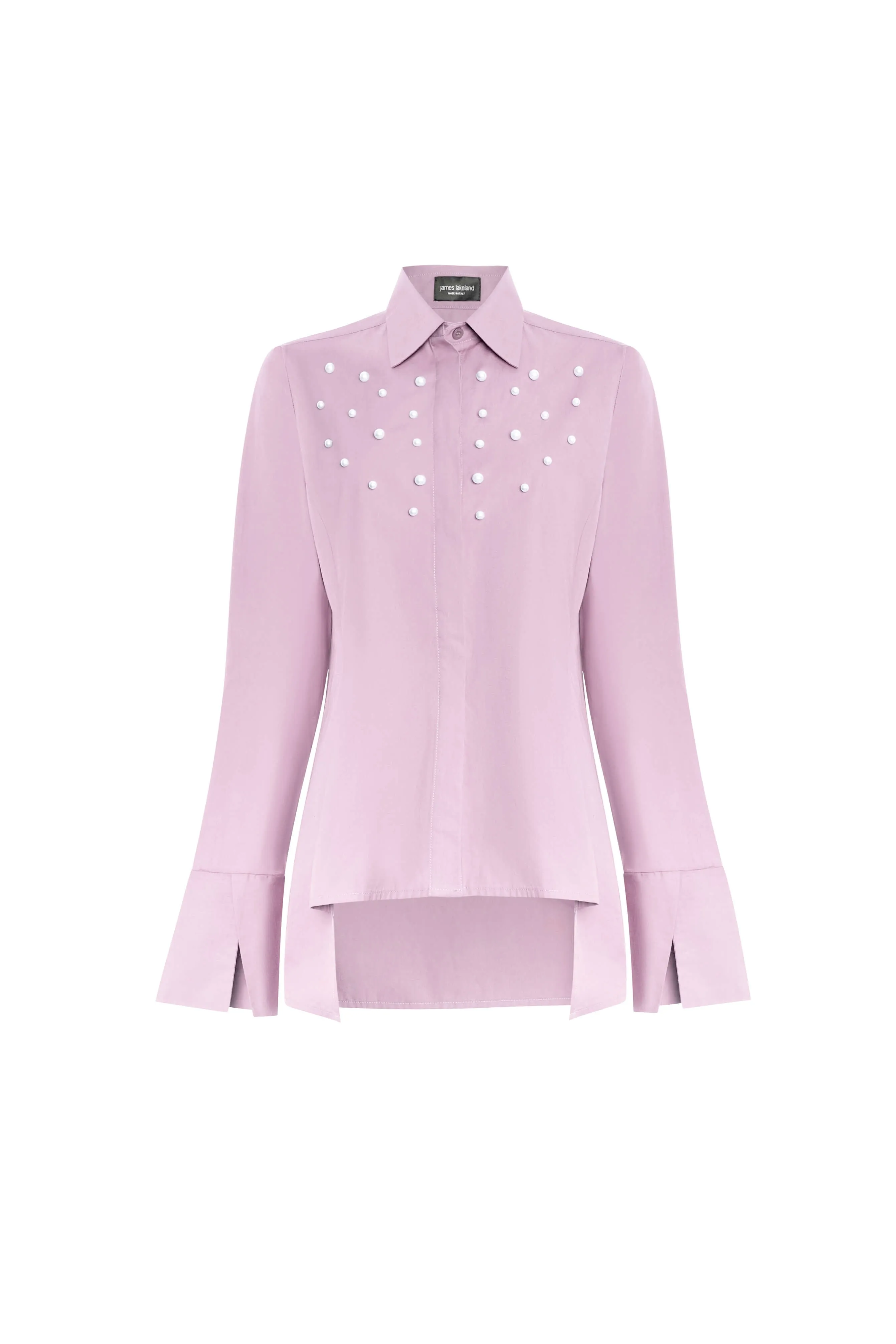 Pearl Detail Shirt Pale Pink