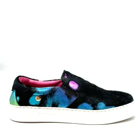 Scala - Black rainbow unicorn slip on