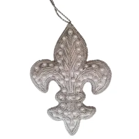 Silver Pearl Fleur-de-Lis