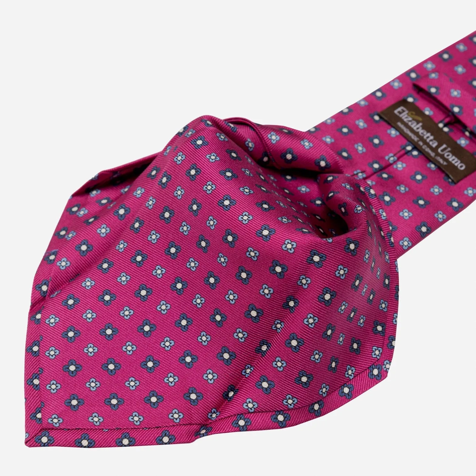 Siracusa - Printed Silk Tie - Magenta