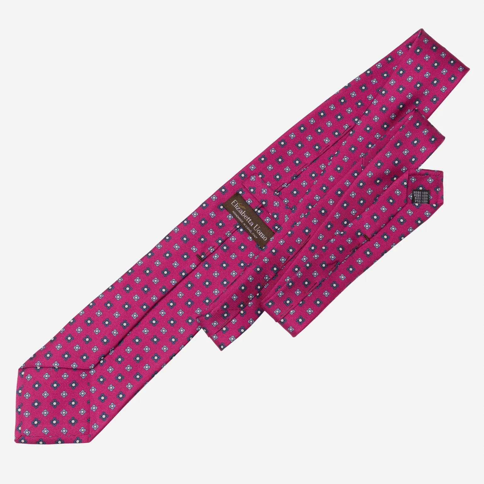 Siracusa - Printed Silk Tie - Magenta