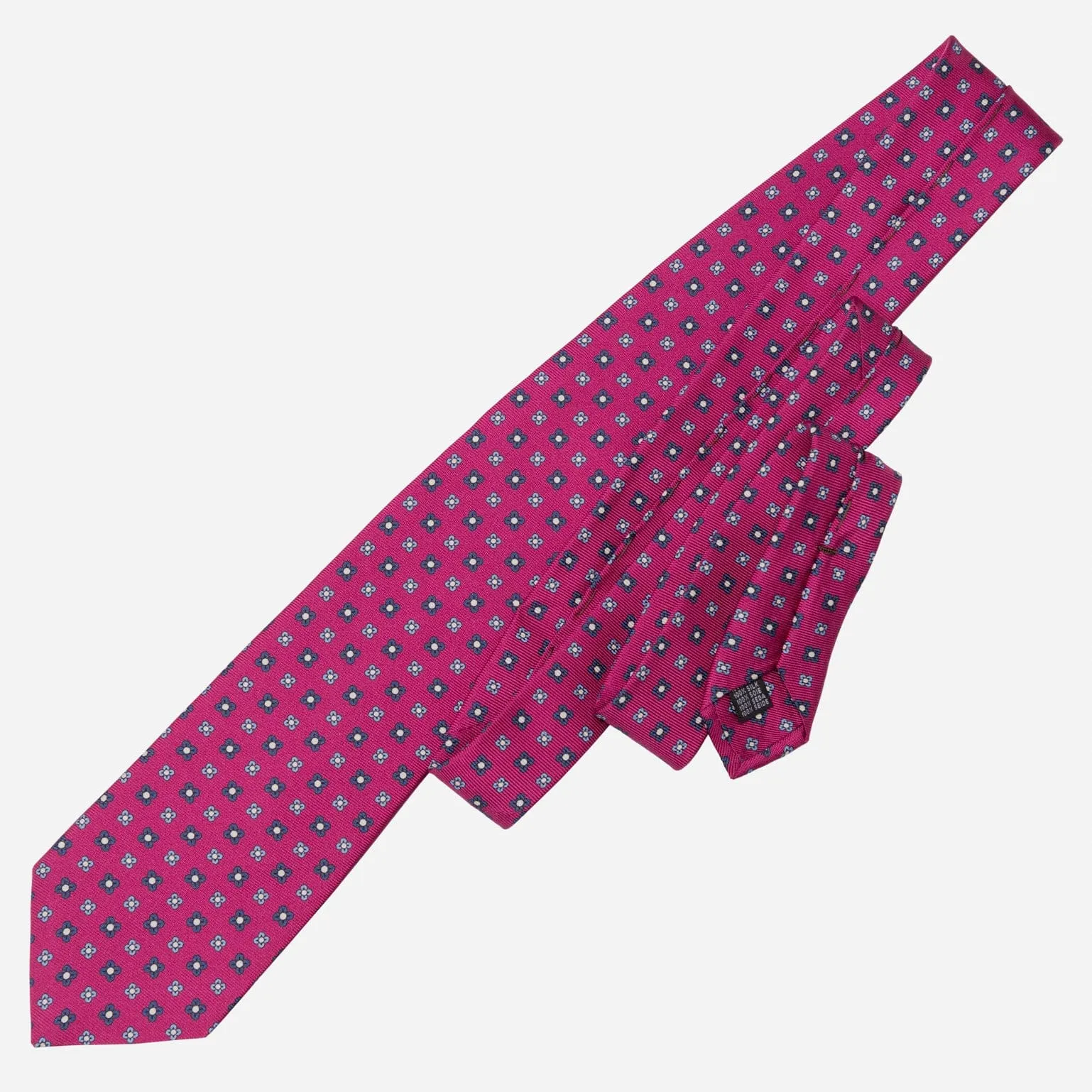 Siracusa - Printed Silk Tie - Magenta