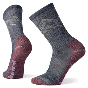 Smartwool Hike Classic Edition Mountain Pattern Crew Light Cushion Socks Deep Navy