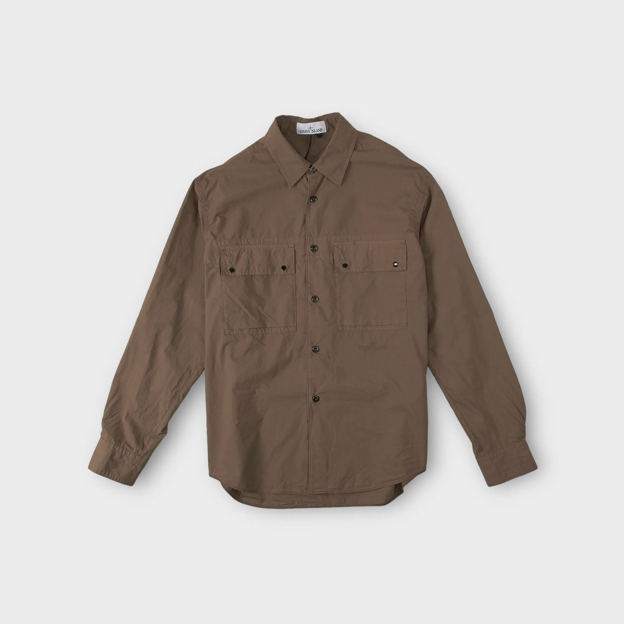 Stone Island 12505 Button Overshirt I Brun