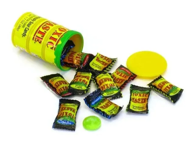 Toxic Waste Yellow Sour Candy Drum