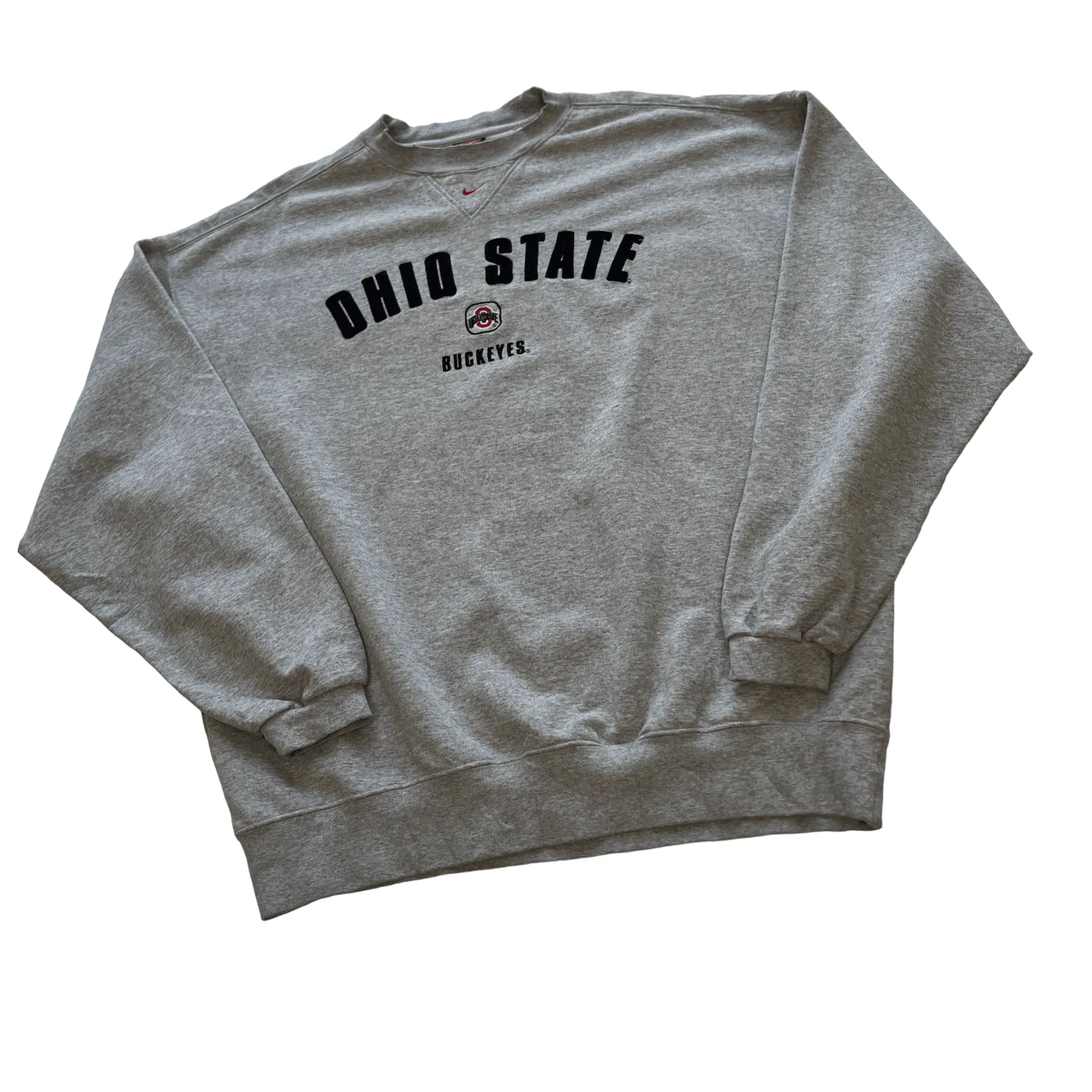 Vintage 90s Grey Nike Ohio State Sweatshirt - Large